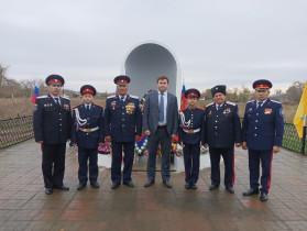 Открытие Мемориала воинам-уроженцам Калмыцкого района.